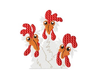 3 Chicks Embroidery Design – Machine Embroidery File (Digital Download)