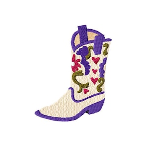 New cowgirl boot 1 embroidery design, Machine embroidery design, Digital download
