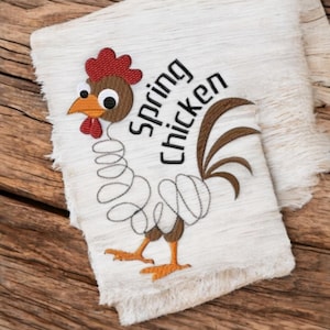 Spring chicken embroidery design 3 sizes Machine embroidery design, Digital download