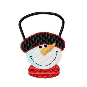 Cute snowboy 2 applique machine design machine embroidery design, digital download