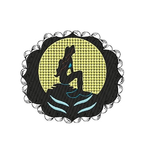 Mermaid silhoutte 1 ,machine embroidery design,instant download, machine embroidery design, digital download