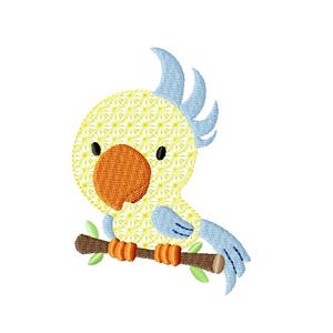 Fancy baby parrot 1 machine embroidery design, machine embroidery design, digital download