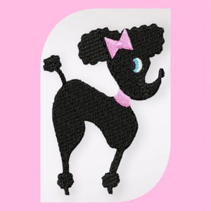 Black poodle embroidery design Machine embroidery design, Digital download