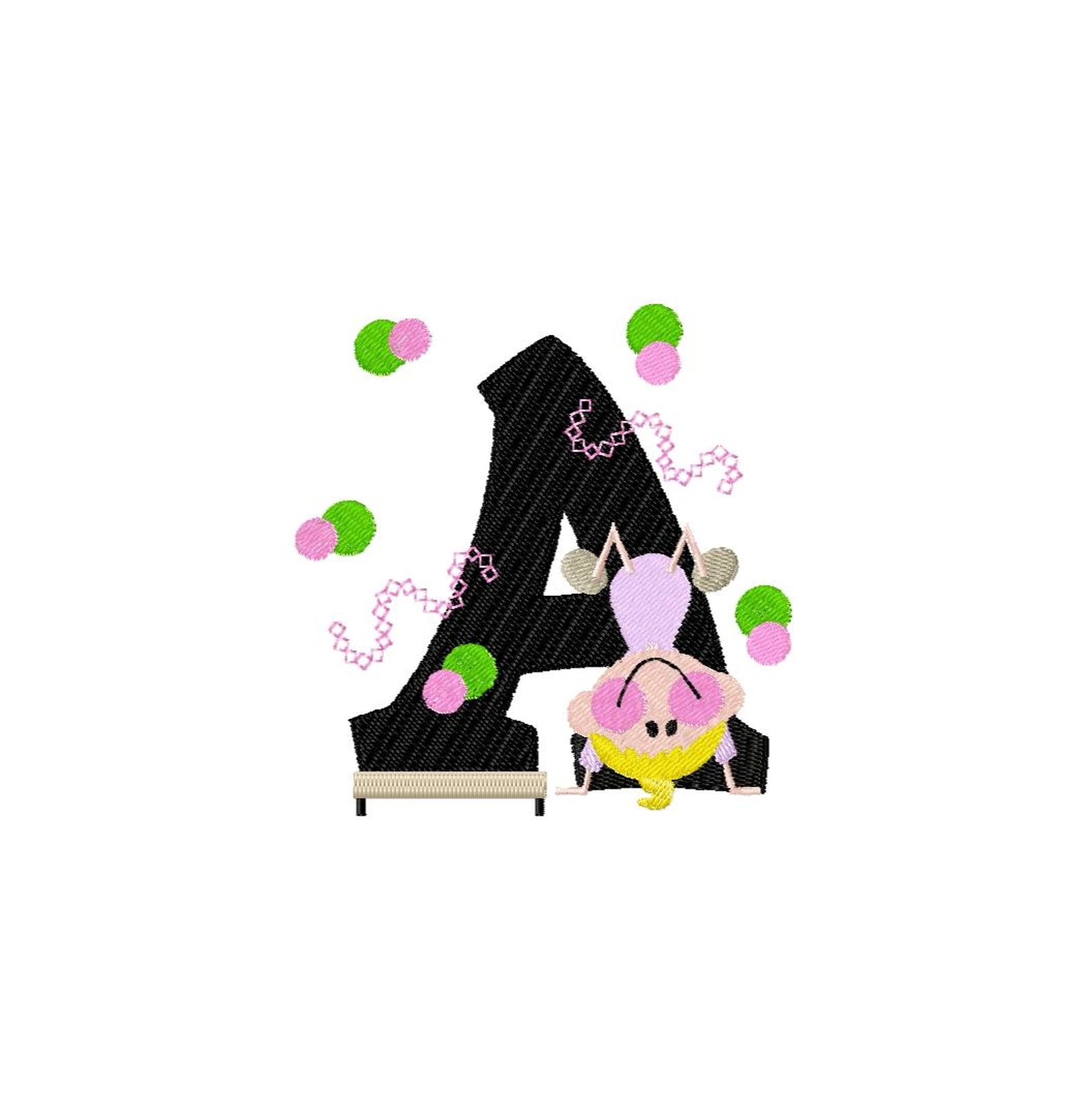 Gymnastics Font Embroidery Design: Stick Figure Letters (digital ...