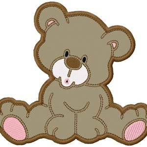 Teddybär-Applikationsstickerei: 3 Größen (Digitaler Download) Kommerzielle Nutzung erlaubt