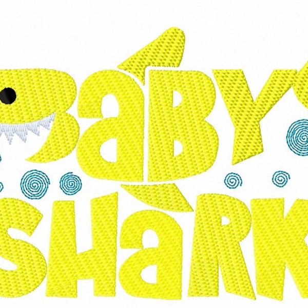 New shark machine embroidery design