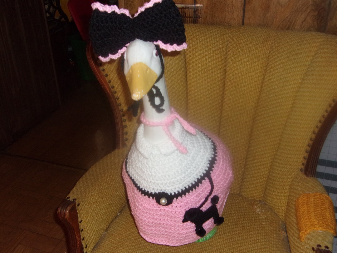 Poodle Skirt 50's Goose Geese Outfit Crochet Lawn Geese Clothes Goose Clothes Outdoor Garden