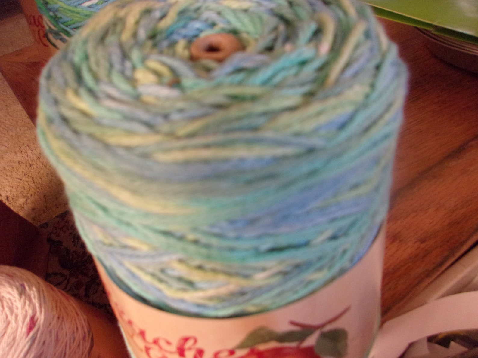 Cotton Cone Yarn Peaches and Cream Brand Ocean Stripes Color Etsy