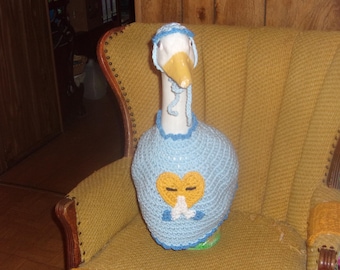 Praying for Peace Goose Geese Outfit Crochet Lawn Goose Clothes Outdoor Garden Statue Dress Yard Art Porch Geese Outfit