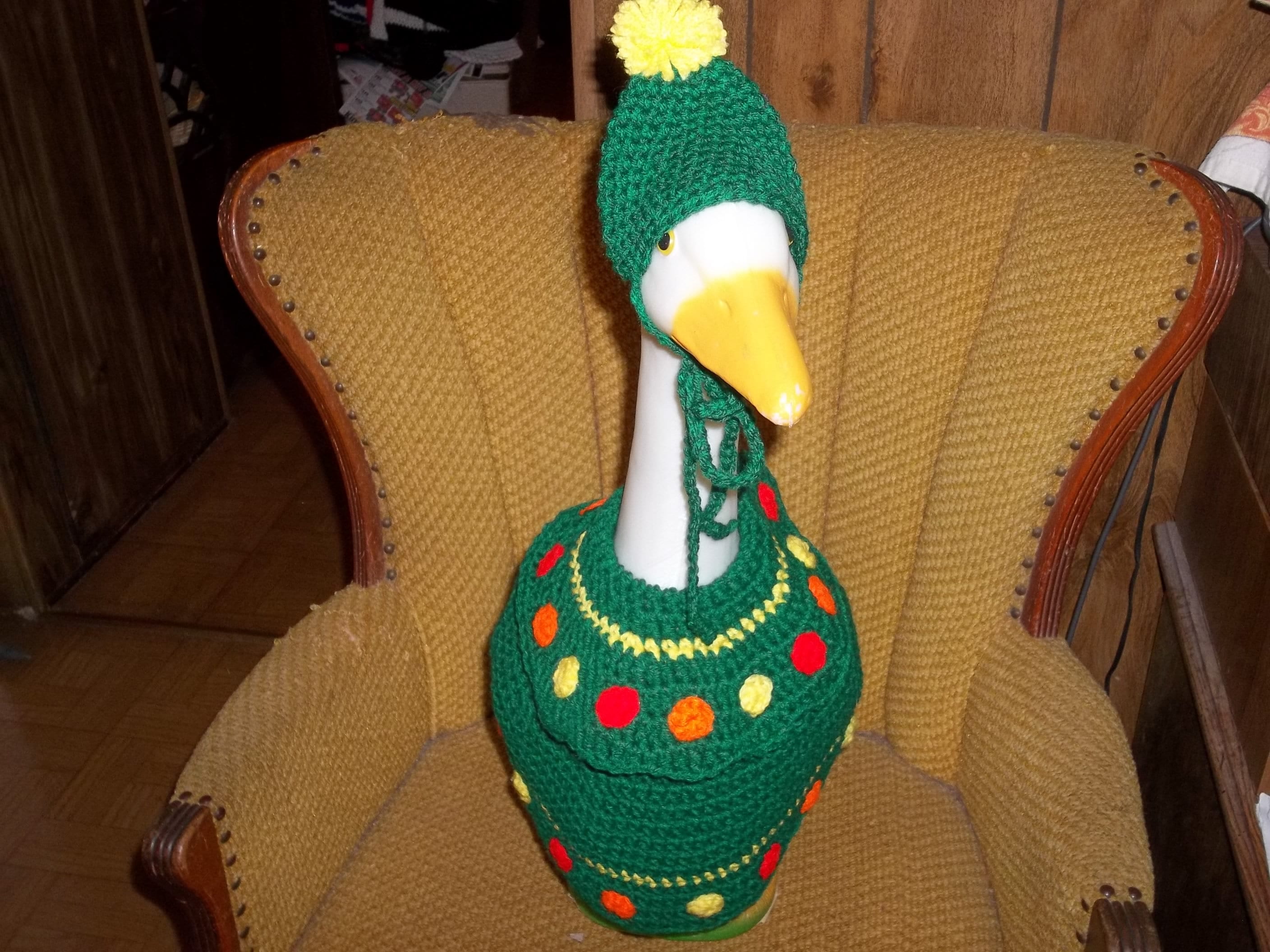 Christmas Tree Crochet Geese Goose Outfit Lawn Goose Clothes Etsy