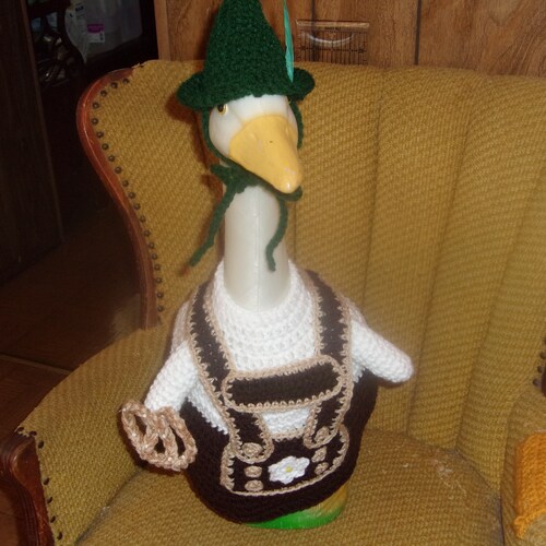 Bunny Geese Goose Crochet Outfit Outdoor Garden Statue Clothes Etsy