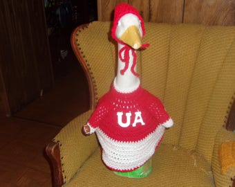 University of Alabama Football Goose Geese Outfit Lawn Goose Clothes Outdoor Garden Statue Yard Ornament Porch Goose Clothes