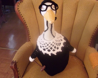 Justice Ginsburg Goose Geese Outfit Crochet Federal Judge Lawn Goose Clothes Garden Outdoor Dress