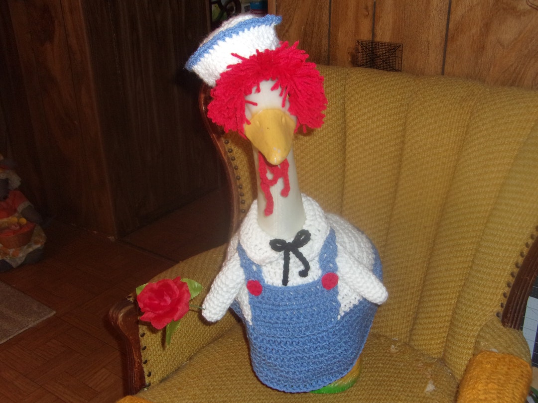 Raggedy Andy Goose Geese Outfit Crochet Lawn Geese Clothes Outdoor