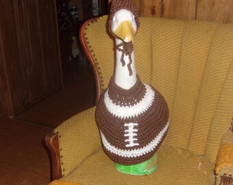 Football Goose Geese Outfit Crochet Lawn Goose Clothes Outdoor Garden Statue Dress