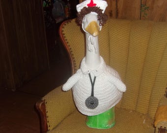 Nurse Goose Geese Outfit Crochet Goose Clothes Outdoor Garden Statue Outfit Geese Dress