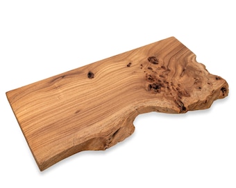 Live Edge Floating Burl Wood Shelf | Rustic Raw Edge Shelves | Scandinavian style home and farmhouse decor for entryway, living room