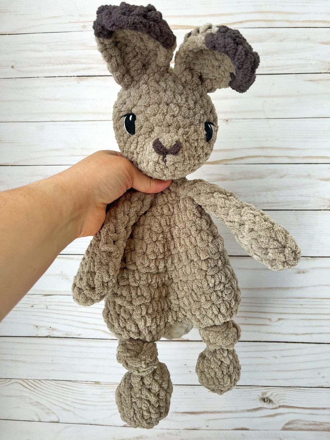 Crocheted Rabbit Lovey - Handmade Plush Bunny, Rye Rabbit - Etsy