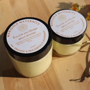Tallow Belly Butter | Stretch mark lotion | Grass-Fed Tallow | Non-Toxic | Seed oil free | Pregnancy lotion |