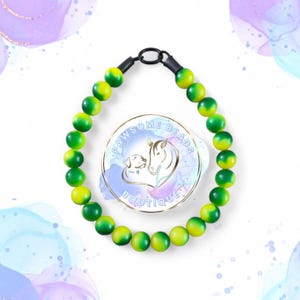 Ombre Zitrone und Limette Perlen Hundehalsband | Halskette