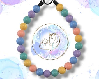 Pastel Dream Beaded Dog Collar | Necklace