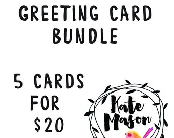 5 x GREETING CARD Bundle