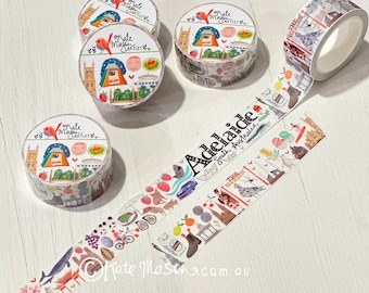 Adelaide South Australia Icons WASHI TAPE 20mm x 10m Washi Tape Crafting Papercraft Scrapbooking Planning