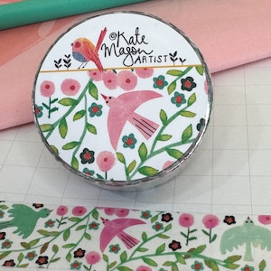 Bird Vine White WASHI TAPE 20mm x 10m Craft Tape Washi Scrapbooking Washi Decorative Tape Planner Tape Planning Journaling Tape Gift Tape