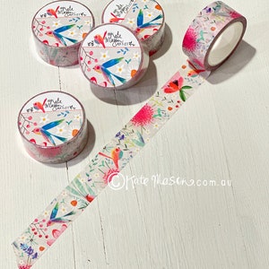 White Spring Floral WASHI TAPE 20mm x 10m Craft Tape Washi Scrapbooking Washi Decorative Tape Planner Tape Planning Journaling Tape Gift