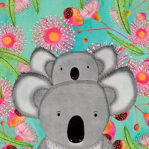 Koala POSTCARD Australian Fauna Australian Animal Koala Mother Baby Australia Mail Post Snail Mail