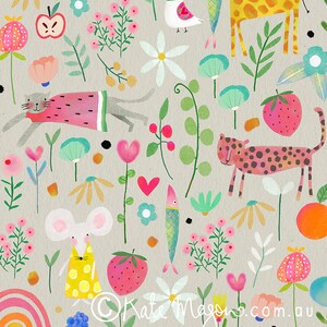 Animal Flowers Food POSTCARD Snail Mail Animal lover Sweet flowers Foodie Feel Good Gift Post Stationery