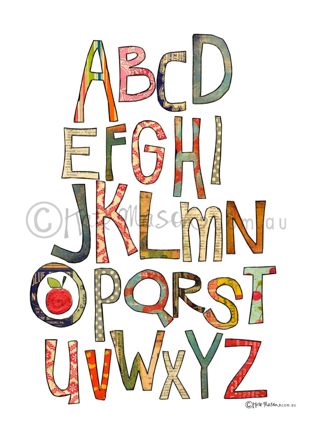 Messy Alphabet ART PRINT - Etsy