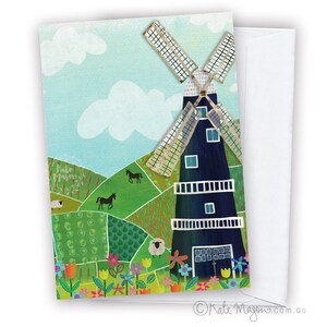 Windmill Rolling Hills TARJETA DE FELICITACIÓN