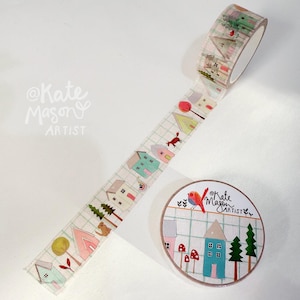 Huis Dieren Bos WASHI-TAPE 20 mm x 10 m knutseltape Washi Scrapbooking Washi decoratieve tape Plannertape Planning rommel Journaling Cadeau