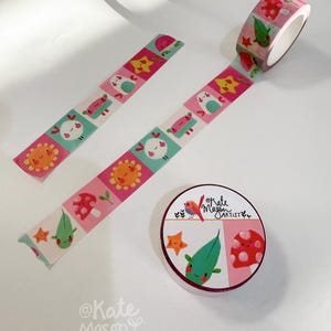 Nastro washi Forest Babies Friends 20 mm x 10 m Nastro washi per artigianato, scrapbooking, nastro decorativo washi, nastro per planner, nastro per journaling, regalo