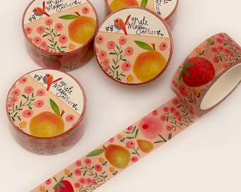 Fruity Floral WASHI TAPE 20mm x 10m Craft Tape Washi Scrapbooking Washi Decorative Tape Planner Tape Planning Journaling Fruit Tape Gift