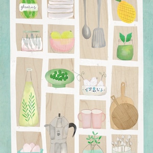 Food Display POSTCARD Kitchen Scene Minimalist New Home Snail Mail Home Sweet Home Cute House Kitchen Cooking Micro Living Post