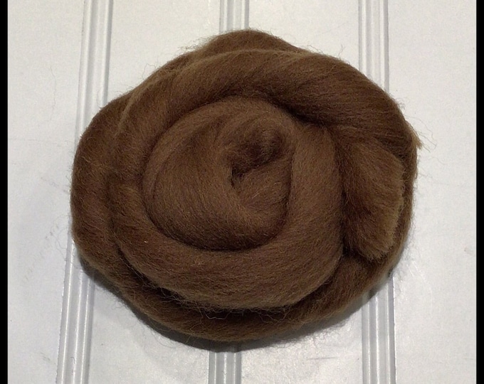 WOOL DOLL Hair...chestnut Brown Color...1 Yard...spun Roving