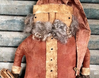 Ye Kringle EPATTERN...primitive country christmas holiday santa cloth doll craft digital download sewing pattern...PDF...1.99