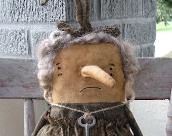 Witch Brimly EPATTERN...primitive halloween cloth doll craft digital download sewing pattern...PDF...1.99