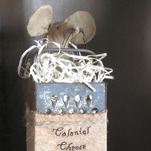 Colonial Cheese Mouse EPATTERN -primitive cloth doll craft digital download sewing pattern-PDF-1.99