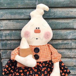 Candy Boo Ghost EP-PATROON...primitieve halloween-pop met maisornament decoratie knutselen naaien digitale download PATROON...PDF...1.99
