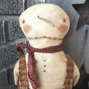 Bowman Snowman EPATTERN...primitive holiday cloth doll craft digital download sewing pattern...christmas winter...PDF...1.99