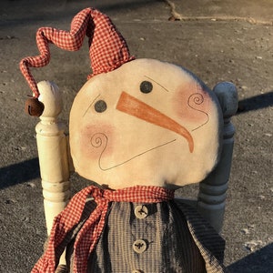 Finnly Flake EPATTERN...primitive winter christmas holiday cloth doll craft digital download sewing pattern-PDF-1.99