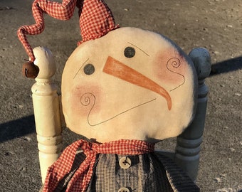 Finnly Flake EPATTERN...primitive winter christmas holiday cloth doll craft digital download sewing pattern-PDF-1.99