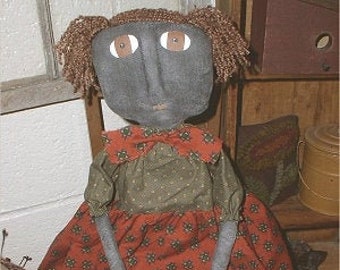 Tess EPATTERN...primitive painted cloth doll craft digital download sewing pattern - PDF - 1.99