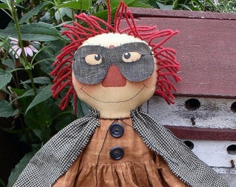 Trick R Treat Annie EPATTERN - primitive country halloween raggedy cloth doll craft digital download sewing pattern - PDF - 1.99