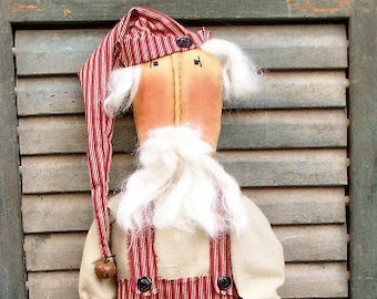 Santee Klaus EPATTERN - primitive country christmas santa claus cloth doll craft digital download sewing pattern - PDF - 1.99