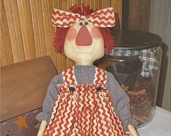 Jane Ann EPATTERN...primitive country cloth doll craft digital download sewing pattern...PDF...1.99