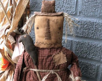 Po Scarecrow EPATTERN...primitive country halloween thanksgiving fall autumn cloth doll craft digital download sewing pattern...PDF...1.99
